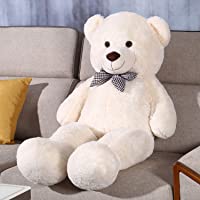 Los mejores  - FSN Oso de Peluche Gigante Grande Teddy- 120cm Juguete de Peluche Osito Suave y Cariñoso Niños y Adultos Blanco